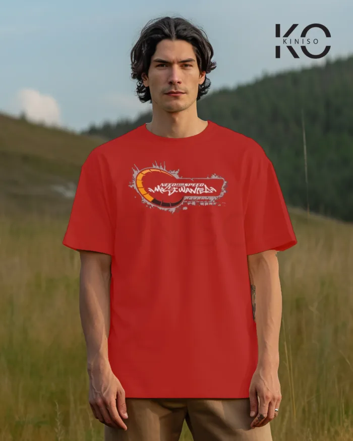 Car Graphic T Shirts for guys with Car Half Back Design - Image 4